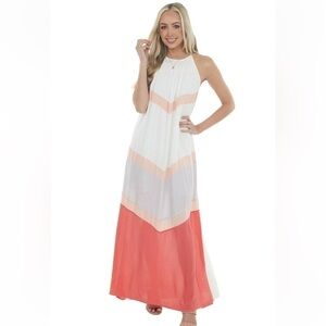 NWOT Main strip boho maxi dress size M